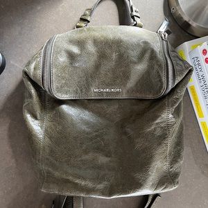 Michael Kors Crinkled Leather Backpack Purse